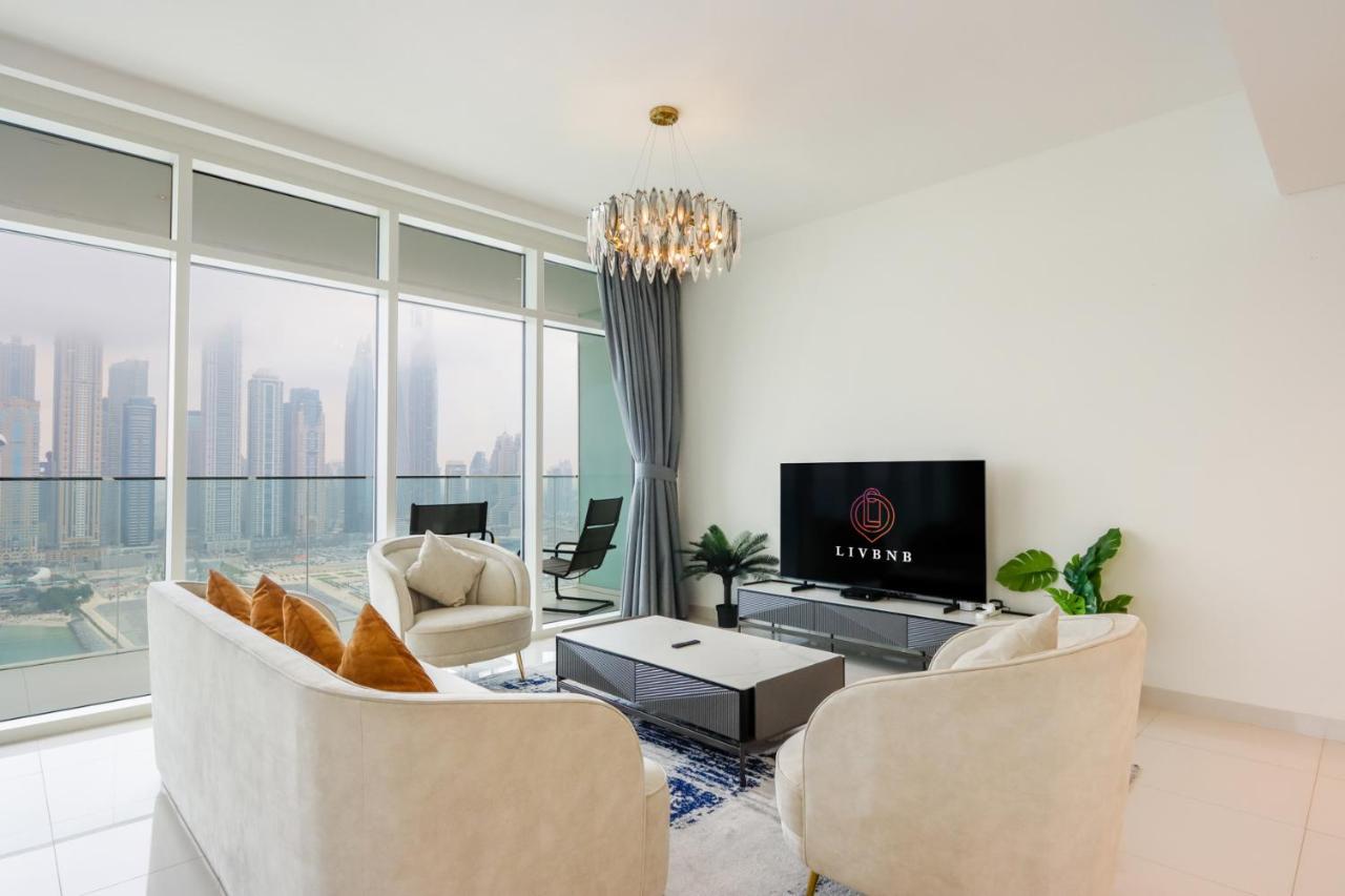 Livbnb Suites - 3 Bedroom With Private Beach Marina Skyline View Dubai Buitenkant foto